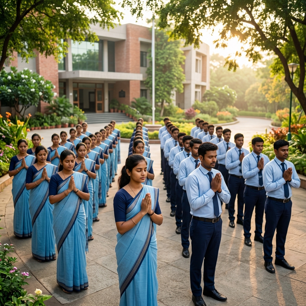 Morning Assembly at Jaspuria B.Ed. College